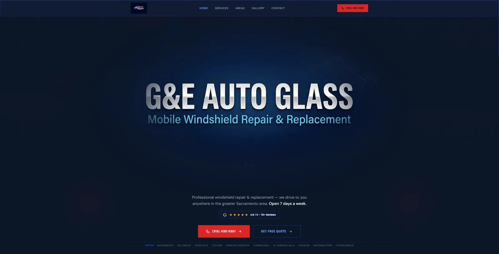 GE Auto Glass website